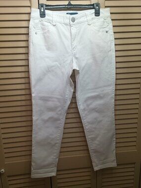 Democracy "Ab" Solution White Stretch Jeans Sz 10